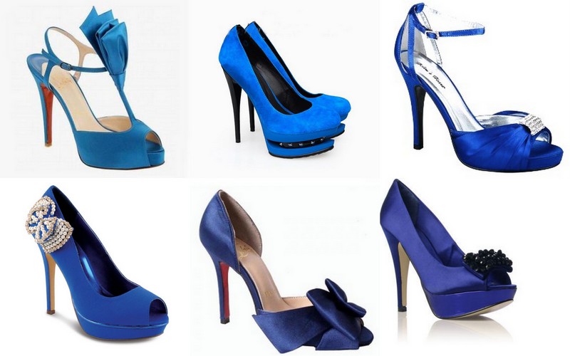 Searching around for blue bridal shoes yielded these 2 collages